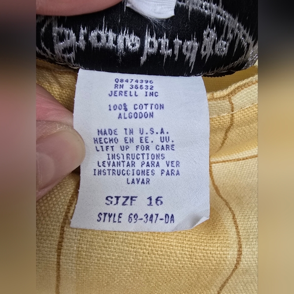 Vintage Stonebridge Women's Wrap Skirt Yellow Floral/Leaf Pattern Tag Size 16 - Picture 6 of 6